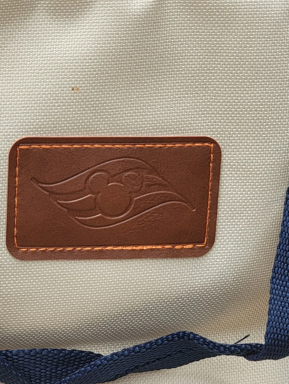 Disney Cruise Line Insulated Cooler Bag Tote Beige Blue Orange Shoulder Strap